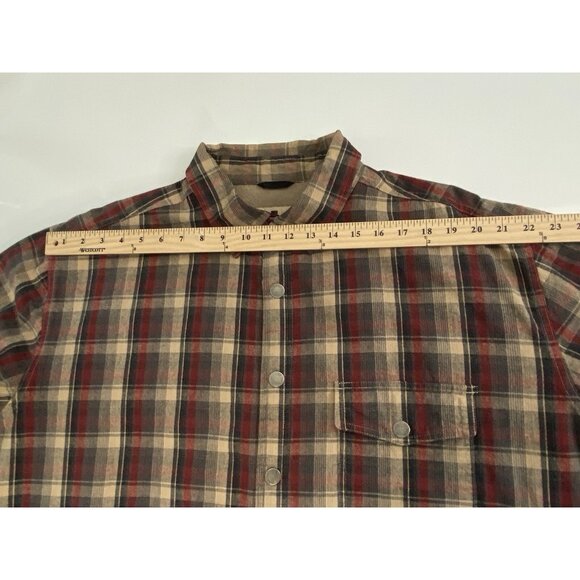 Woolrich Fleece Lined Full Snap Shirt Jacket Men’s XL Plaid Merlot Ombre Jac - Picture 15 of 16